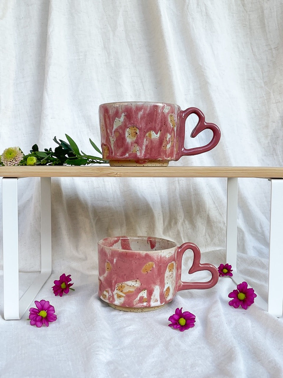 Me Time Mug - Vintage Pink & White blend