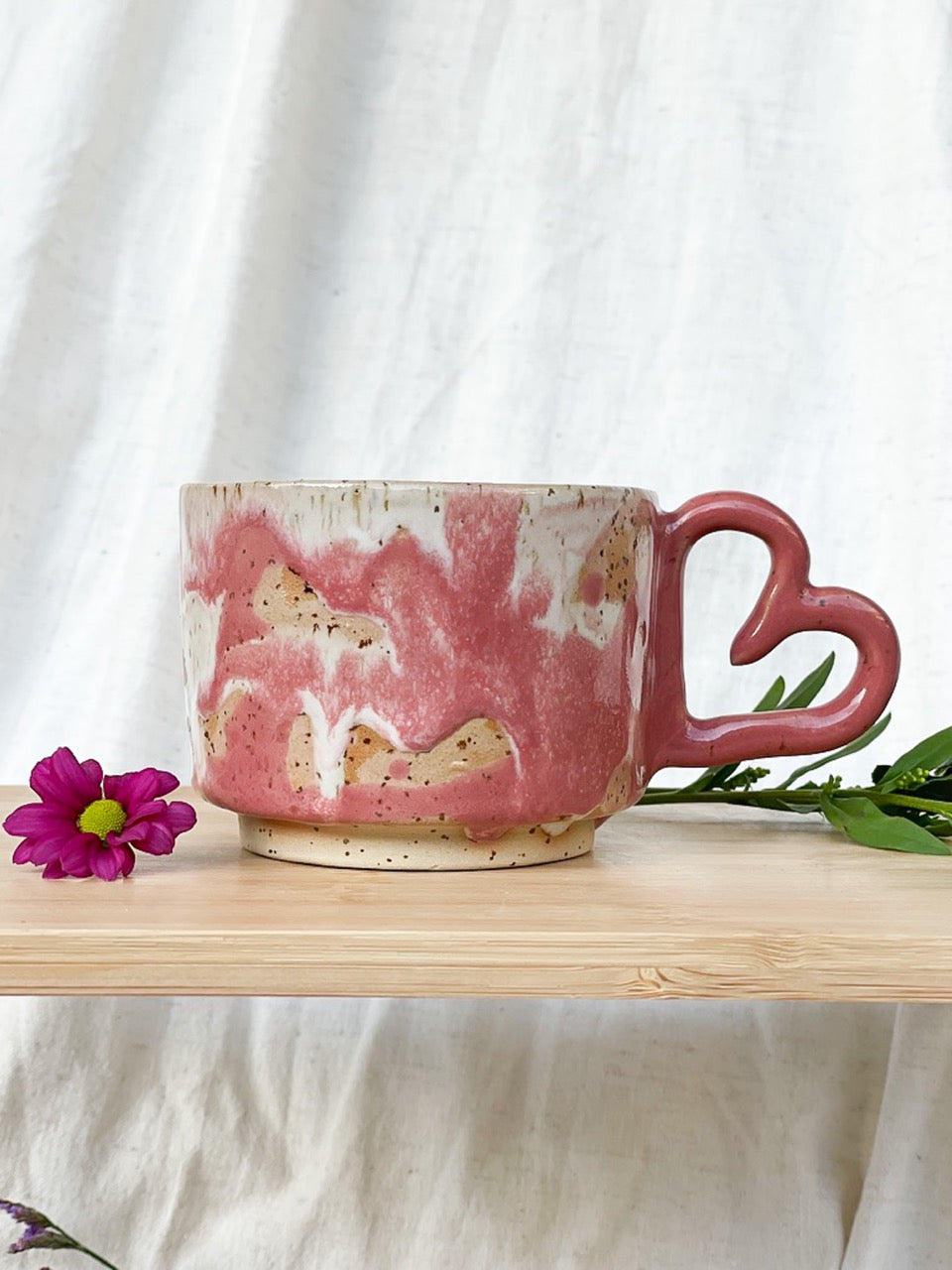 Me Time Mug - Vintage Pink & White blend