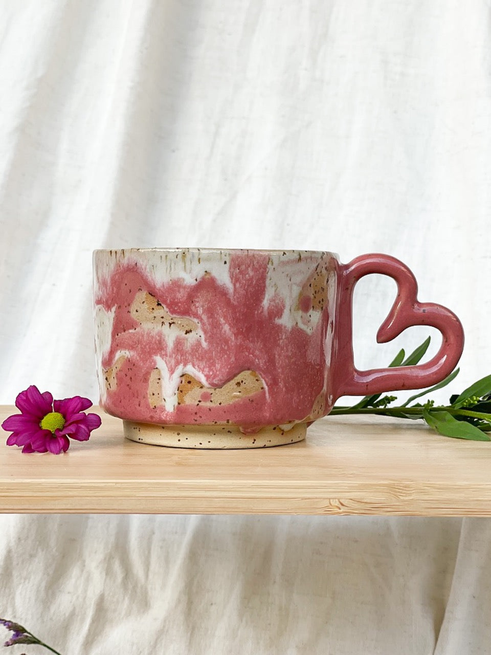 Me Time Mug - Vintage Pink & White blend