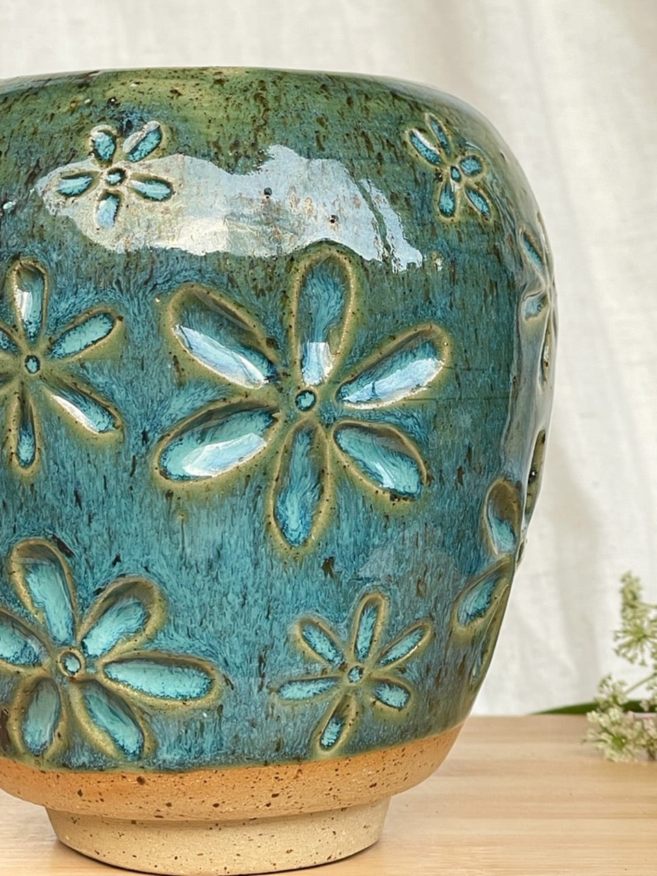 Plantenbak/Vaas (klein) - Vals Turquoise