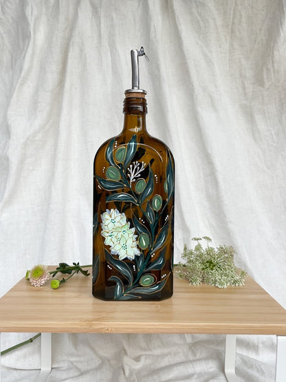 Hand-Painted Olive Oil Bottle