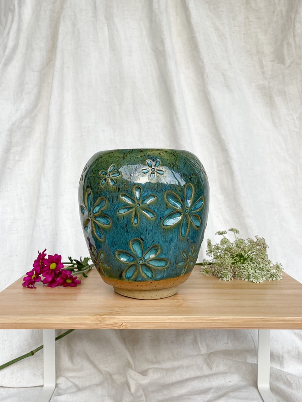 Plantenbak/Vaas (klein) - Vals Turquoise