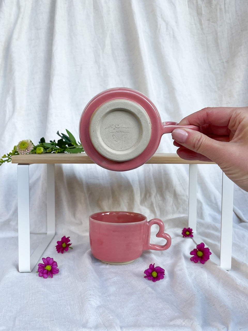 Me Time Mok (mini handvat) - Vintage Zacht Roze