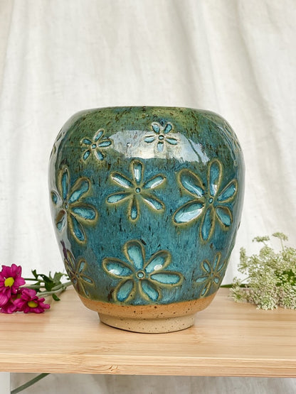 Plantenbak/Vaas (klein) - Vals Turquoise