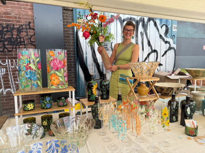 Glass paint: Hand-Paint your own Floral Vase workshop