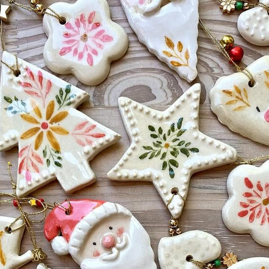 Klei & Glazuur: Maak & decoreer Kerst ornamenten & kaarsenhouders (2 sessies)